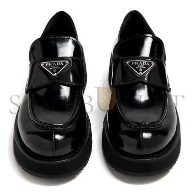 PRADA BRUSHED LEATHER LOAFERS 1D510N